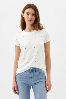 Weiß - Gap Favourite Kurzarm-T-Shirt mit Grafik​​​​​​​ (K93398) | 18 €