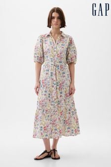 Gap Floral Puff Sleeve Midi Dress (K93430) | 345 zł