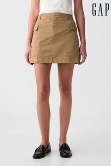 Gap Tan Brown Cargo Mini Skirt (K93437) | kr454
