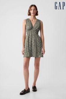 Gap Green Crinkle Cotton Mini Dress (K93462) | kr519
