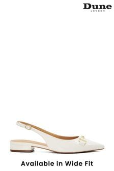Dune London White Hopeful Snaffle Slingback Sandals (K93504) | SGD 165