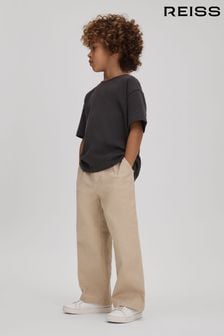 Reiss Stone Colter Senior Elasticated Waist Cotton Blend Trousers (K93526) | 321 SAR