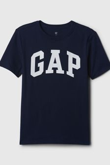 Marineblau - Gap T-Shirt mit Rundhalsausschnitt und Logo (K93819) | 16 €
