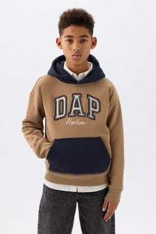 Marrón - Sudadera con capucha y logo estilo Colourblock para niños Dapper Dan de Gap (K93824) | 64 €