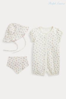 Polo Ralph Lauren 3-delni darilni komplet s cvetličnim motivom za dojenčke (K94154) | €124