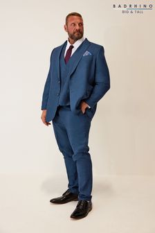 BadRhino Big & Tall Blue Tailoring Textured Suit: Trousers (K94269) | AED305