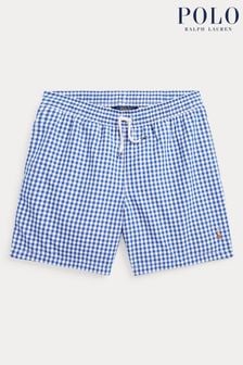 Polo Ralph Lauren Boys Gingham Traveller Black Swim Shorts (K94386) | $119