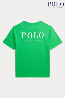 Зелений - Polo Ralph Lauren Футболка з бавовняного трикотажу з логотипом для хлопчиків (K94399) | 2 804 ₴