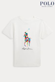 Белая хлопковая футболка для мальчиков Polo Ralph Lauren Big Poy (K94400) | €62 - €67
