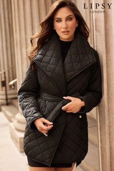 Lipsy rust wrap coat top