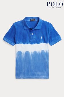 Polo Ralph Lauren Boys Blue Tie Dye Cotton Mesh Polo Shirt (K94737) | 531 LEI - 591 LEI