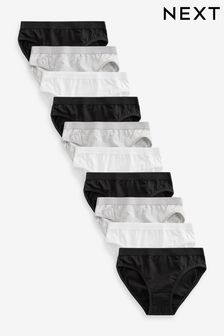 Monochromatyczny - Bikini Briefs 10 Pack (5-16yrs) (K94741) | 75 zł - 115 zł