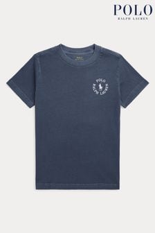Azul - Camiseta con logo de niño de punto de algodón de Polo Ralph Lauren (K94754) | 64 € - 69 €