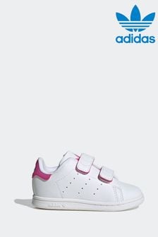 أبيض - Adidas Kids Originals Stan Smith Comfort Closure Shoes (K94779) | ‏242 ر.س‏