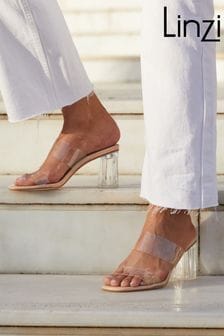 Linzi Muse Perspex Heeled Sandals