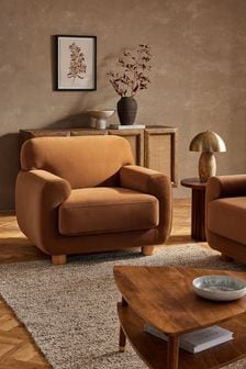 Soft Velvet Caramel Brown Chair Jude Armchair (K95658) | €580