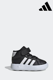 adidas Black Grand Court Mid Trainers (K95744) | $48