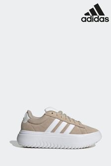 Adidas Grand Court Platform Suede Trainers (K96030) | ‏402 ‏₪