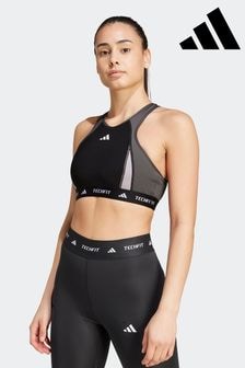 adidas Black Tech Fit Power Impact Medium Support Bra (K96693) | $69