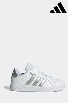 adidas Cream White Kids Grand Court 2.0 Shoes (K96778) | kr590