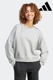 Grey adidas sweatshirt womens hot sale