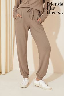 Friends Like These Mushroom Brown Supersoft Cosy Jersey Cuffed Hem Jogger (K96856) | OMR14