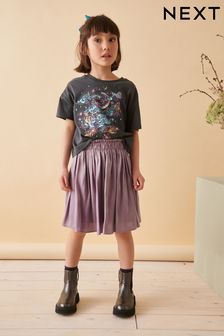 丁香紫 - 金屬光燦短裙 (3-16歲) (K97492) | NT$670 - NT$890