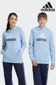 adidas Blue Sportswear Essentials Two Colored Big Logo Cotton Hoodie (K97578) | ₪ 151