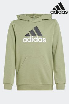 Grün - adidas Sportswear Essentials Kapuzensweatshirt aus Baumwolle mit zweifarbigem großem Logo (K97628) | 46 €