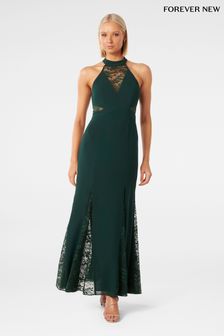 Forever New Green Winslet Lace Splice Maxi Dress (K97697) | €172
