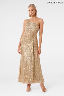 Forever New Carolyn Sequin Asymmetrical Gown