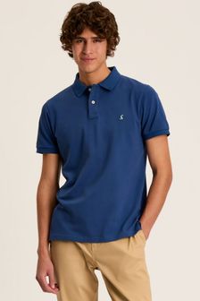 Joules Woody Blue Slim Fit Cotton Pique Polo Shirt (K97755) | 148 QAR