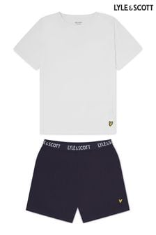 Lyle & Scott White Sleepwear Shorts Boys Prince Set (K97853) | $43