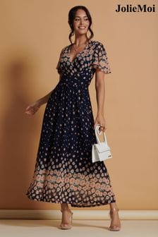 Jolie Moi鏡面設計網紗天使袖長洋裝 (K98079) | NT$4,150