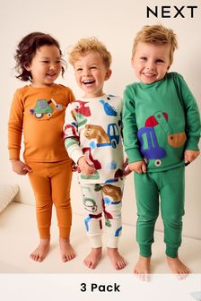 Boys pyjamas 3 pack deals
