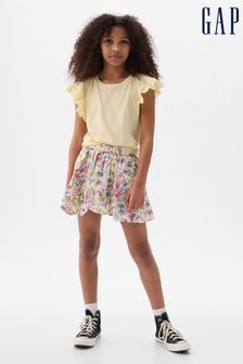 Gap Cream Floral Floral Ruffle Skort (K98620) | kr260