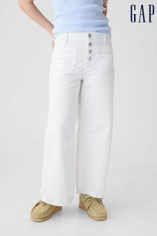 Gap White Wide-Leg Ankle Jeans (6yrs-13yrs) (K98649) | kr389