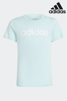 adidas Green Slim Fit Essentials Linear Logo Cotton T-Shirt (K98899) | $22