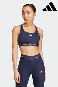 adidas Blue Medium Support Techfit Powerreact Bra (K98927) | CHF 54