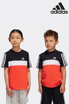 Nero - Adidas Sportswear Kids Tiberio 3-stripes Colorblock Cotton T-shirt Kids (K99113) | €19