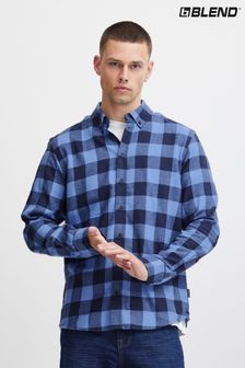 Blend Blue Boxy Check Long Sleeve Shirt (K99142) | €40
