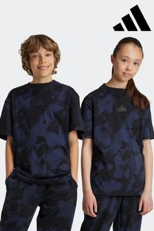 adidas Black 100% Cotton Future Icons Camo Printed T-Shirt (K99242) | $39