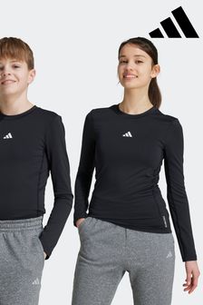 adidas Black Kids Techfit Long Sleeve Top (K99275) | $37