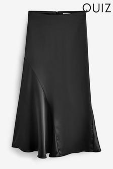 Quiz Black Satin Midaxi Skirt (K99742) | €17.50