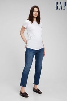 Mittelblau - Gap Umstandsmode Straight-Jeans mit Bahnendesign (L00697) | 67 €