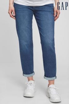 Blau, mittlere Waschung - Gap Girlfriend-Jeans mit Überbauchbund, Umstandsmode (L00891) | 125 €
