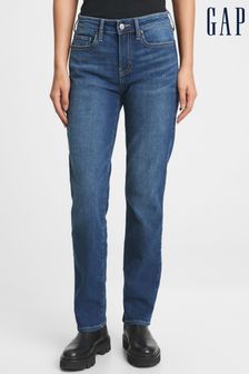 Blau - Gap Klassische Straight-Jeans mit mittelhohem Bund (L00916) | 43 €