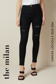 Friends Like These Ripped Black 5 Pocket Skinny Jean (L01265) | 34 €