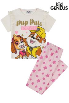 Kid Genius Cream Paw Patrol Pup Pals Forever Short Frill Sleeve Pyjama Set (L06235) | €18.50