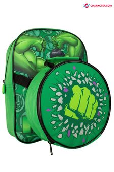 Зеленый Marvel Hulk - Набор из рюкзака и сумки для завтраков с лицензированным принтом (L07128) | 12 580 тг